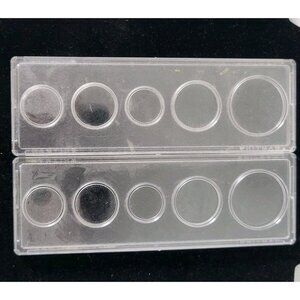 Coin Holders Set Of 2 Snaplock 2" x 6" Mint Proof Sets Cent To Half Dollar